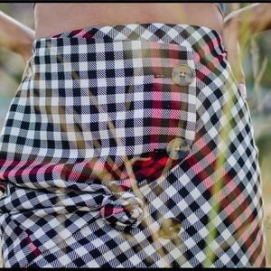 Gingham Mini wrap a kirt